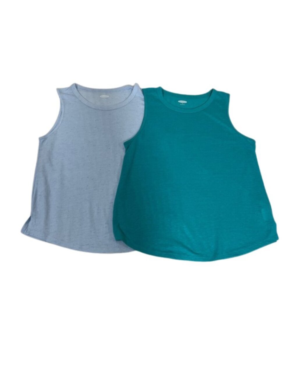 Old Navy Linen-Blend Swing Tank Bundle Heather Teal and Light Blue Size Medium
